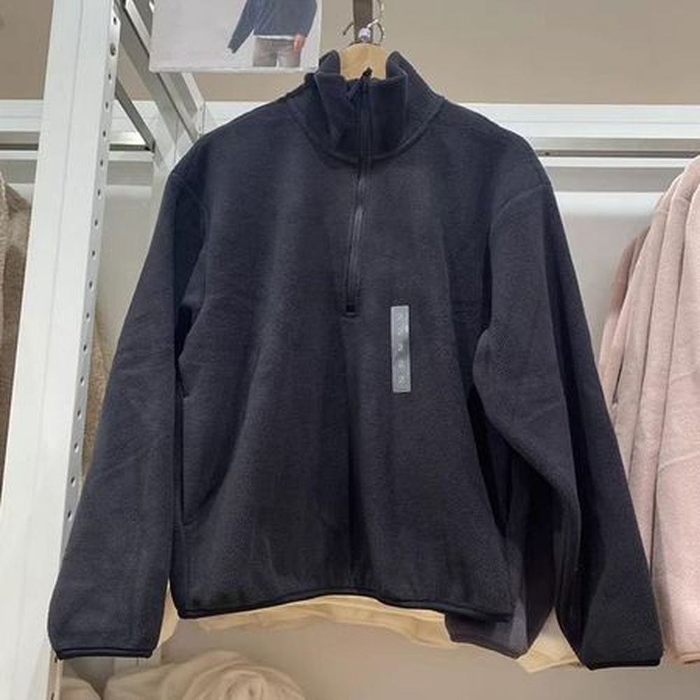 Women's Fleece Half Zip Pullover Solid Color Sweatshirt