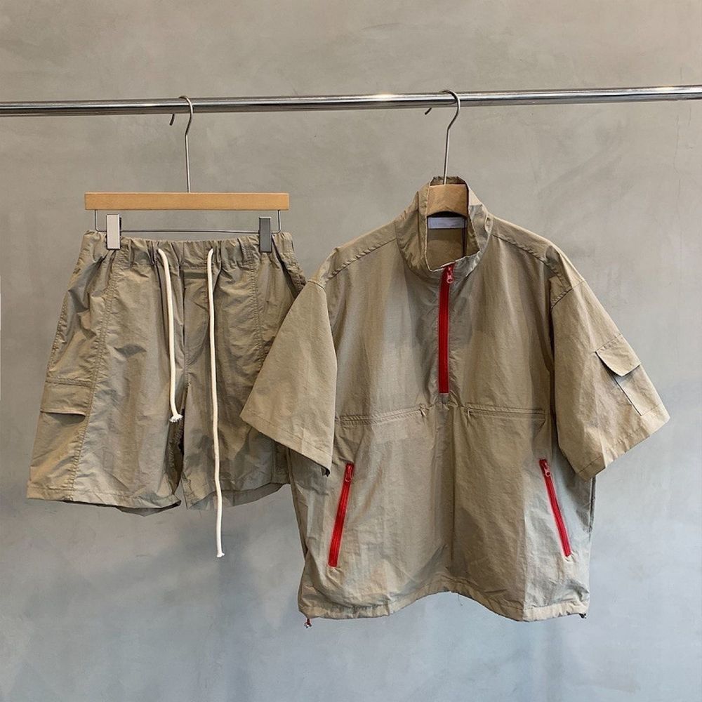 New Men's Short-Sleeved Workwear Two-Piece Suit