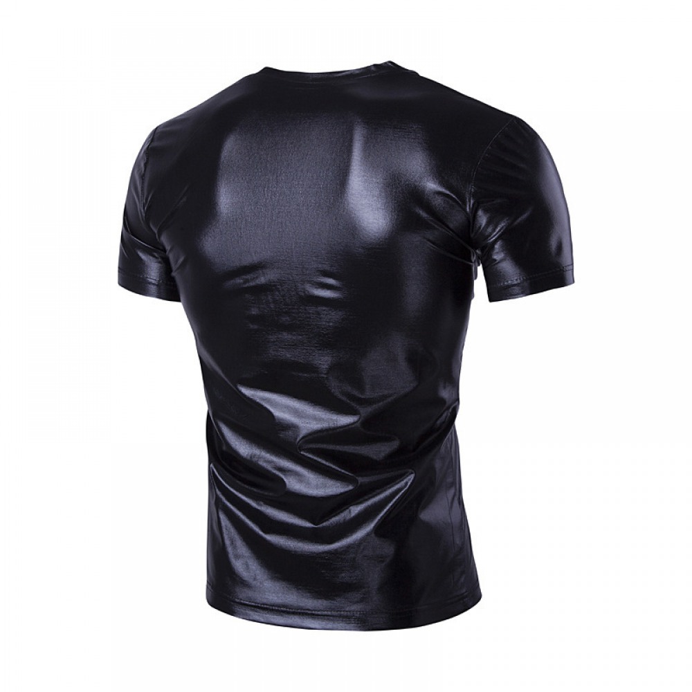 New Men's T-Shirt Summer Slim Trend Short-Sleeved Nightclub Bottoming Shirt